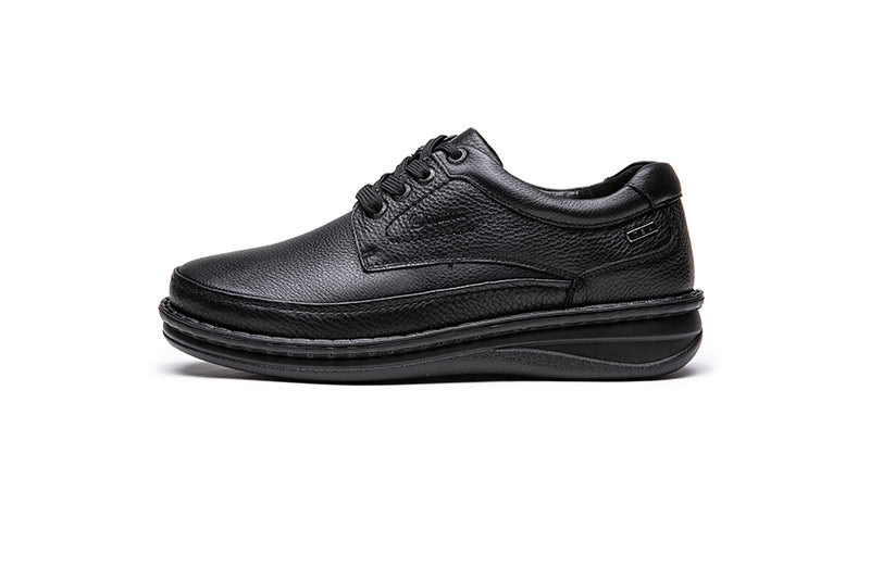 נעלי עור לגברים בגימור שחור