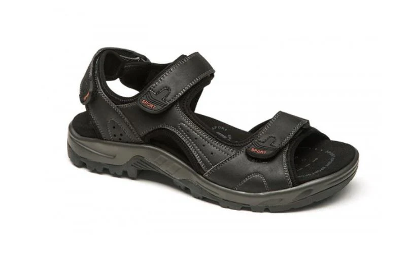 סנדלי גברים מעור עם מדרס אנטומי נשלף