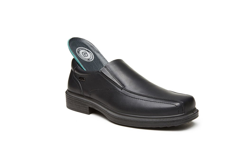 סליפרים לגברים מעור איכותי בצבע שחור