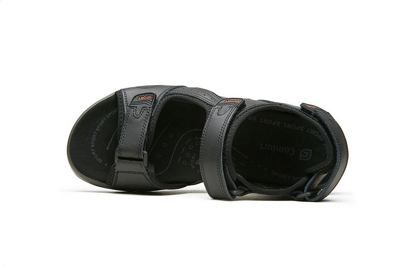 סנדלי גברים מעור עם מדרס אנטומי נשלף