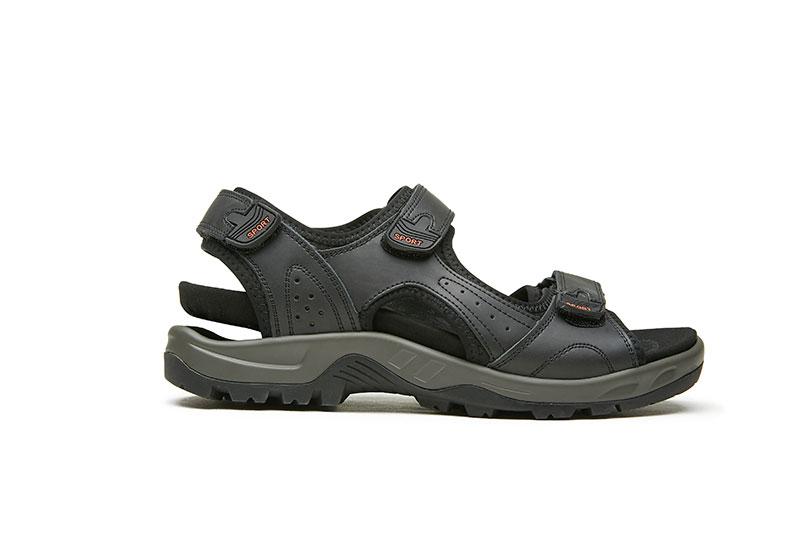 סנדלי גברים מעור עם מדרס אנטומי נשלף