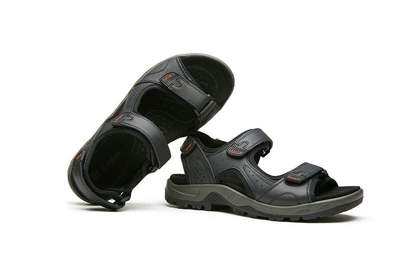 סנדלי גברים מעור עם מדרס אנטומי נשלף