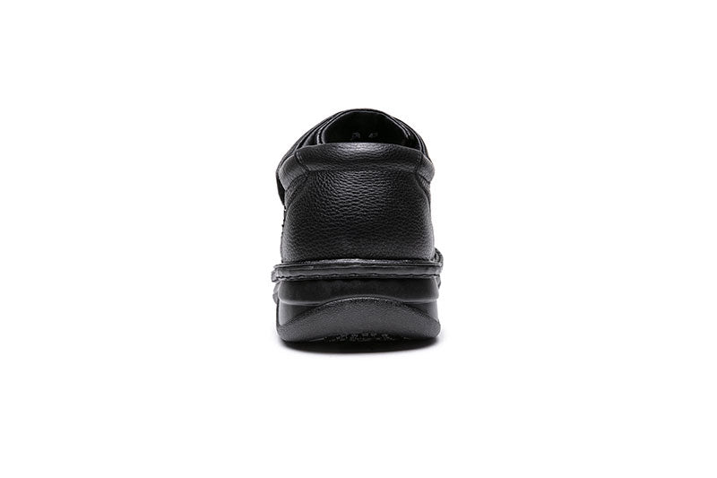 נעלי גברים שחורות מעור איכותי עם סגירת סקוץ׳