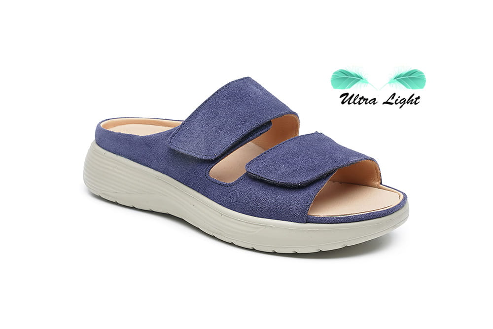 נעלי נשים רחבות מעור עם סוליה גמישה ורכה במיוחד